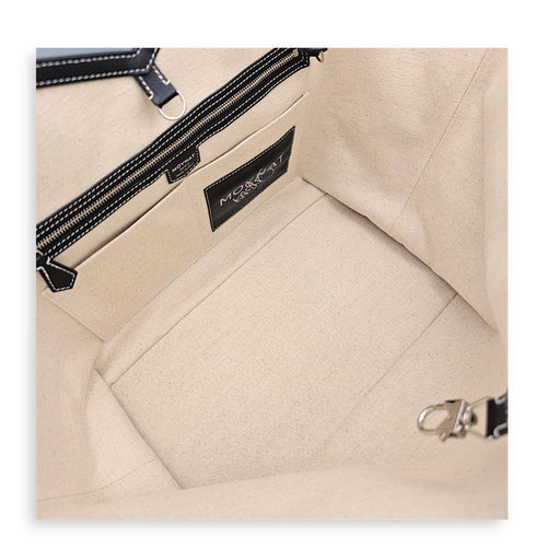 Moynat x Kasing Lung Labubu GM Black Tote Bag in Canvas Silver hardware CL2607-22602 6