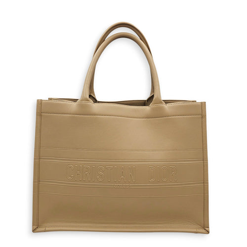 Book Tote  Medium Beige Top Handle Bag in Calfskin CL2607-22607 1