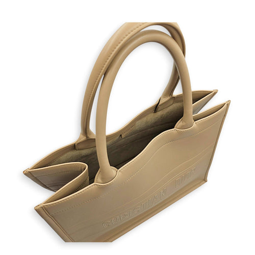 Book Tote  Medium Beige Top Handle Bag in Calfskin CL2607-22607 13