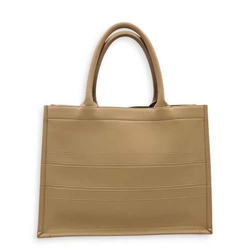 Book Tote  Medium Beige Top Handle Bag in Calfskin CL2607-22607 2