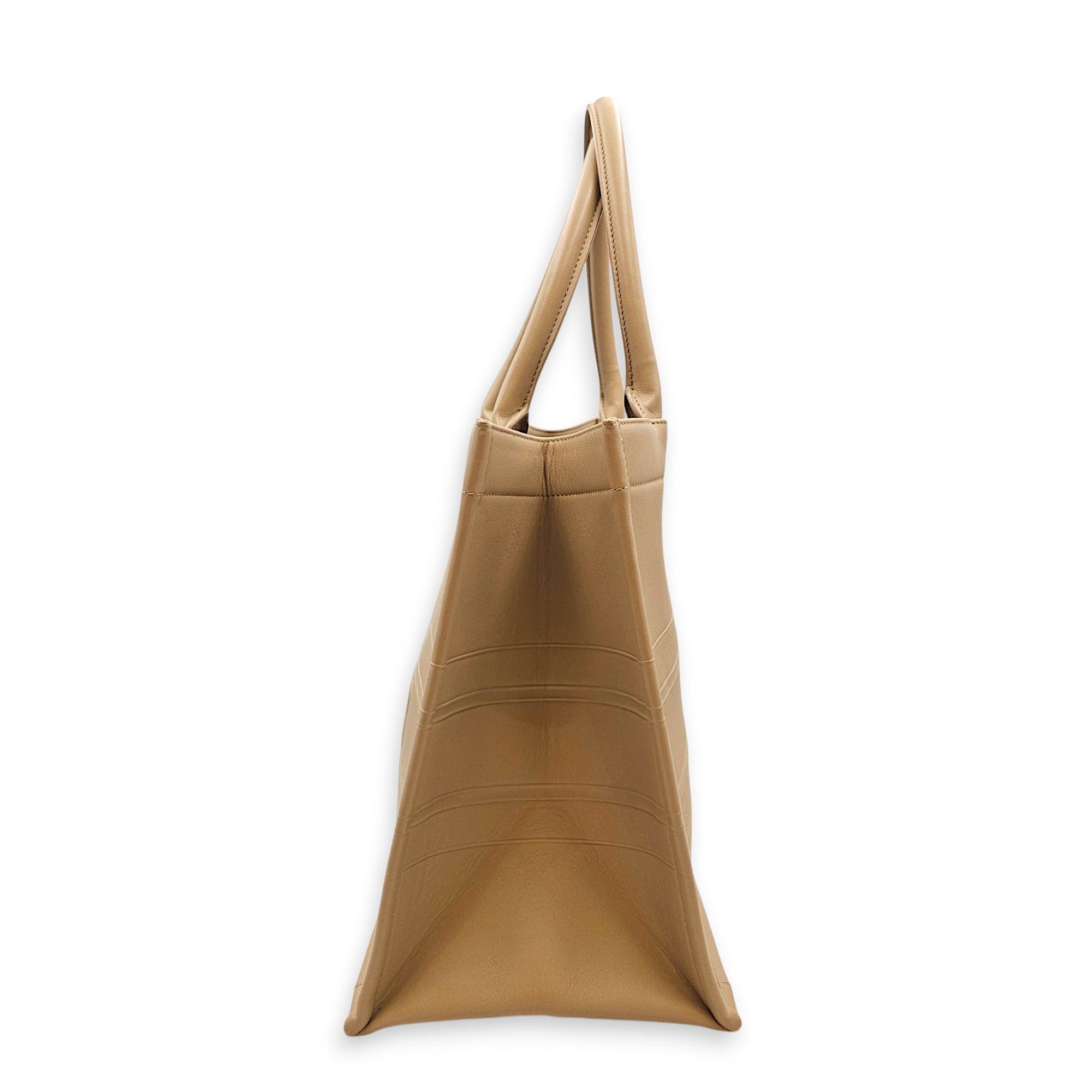 Book Tote  Medium Beige Top Handle Bag in Calfskin CL2607-22607 3