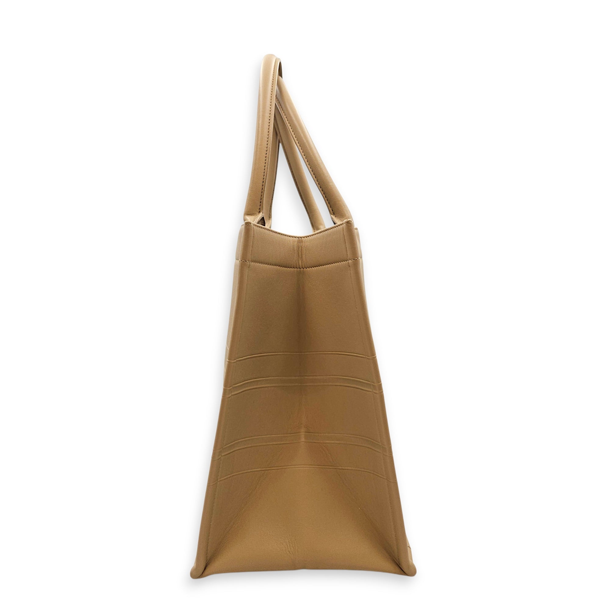 Book Tote  Medium Beige Top Handle Bag in Calfskin CL2607-22607 4