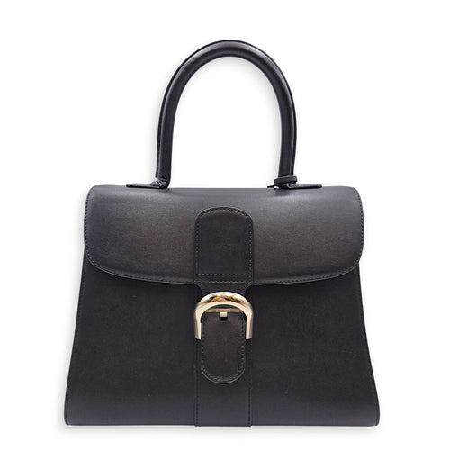 Brillant MM 28cm Black Top Handle Bag in Calfskin Silver hardware CL2607-22608 1