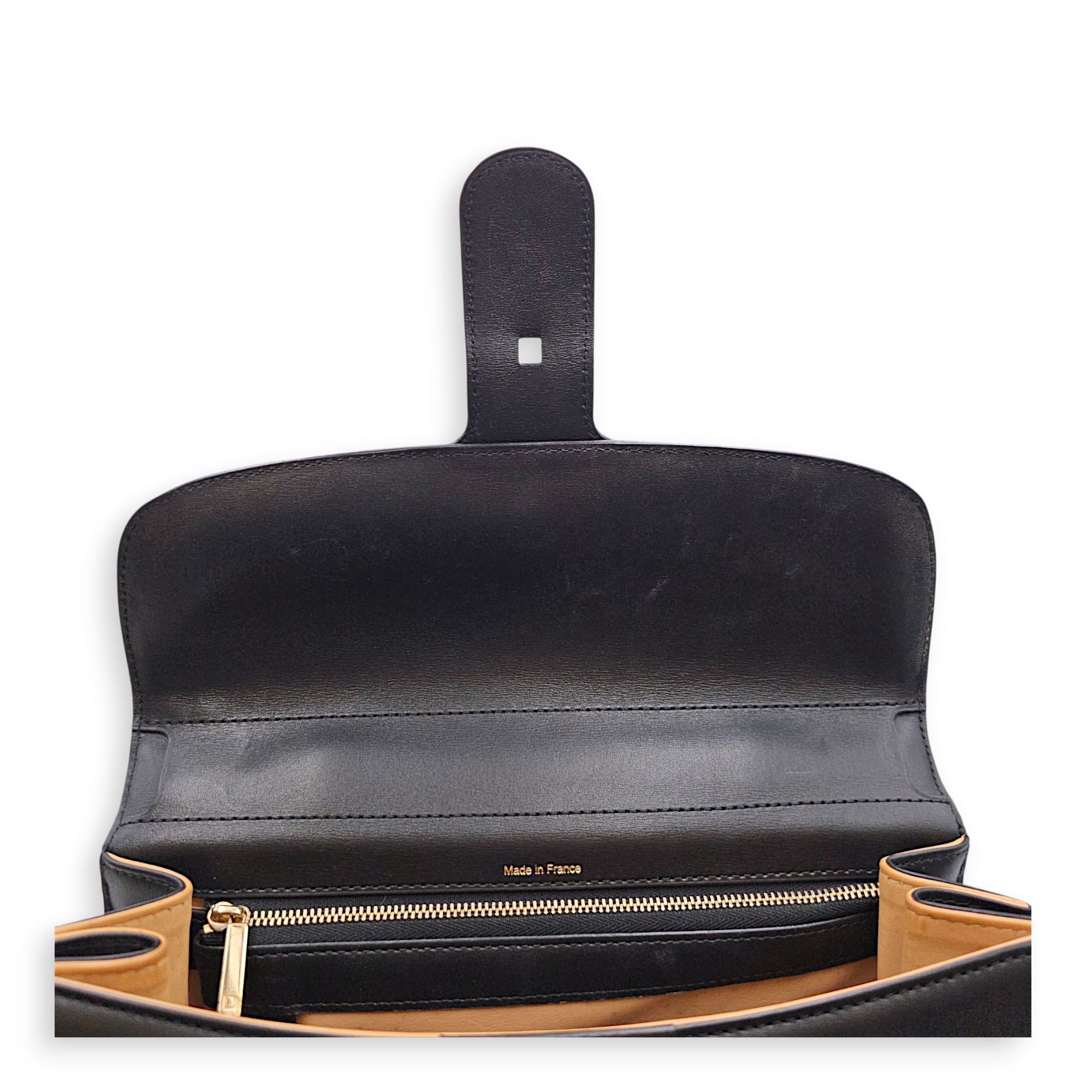 Brillant MM 28cm Black Top Handle Bag in Calfskin Silver hardware CL2607-22608 10