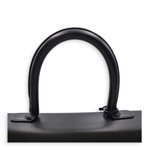 Brillant MM 28cm Black Top Handle Bag in Calfskin Silver hardware CL2607-22608 11