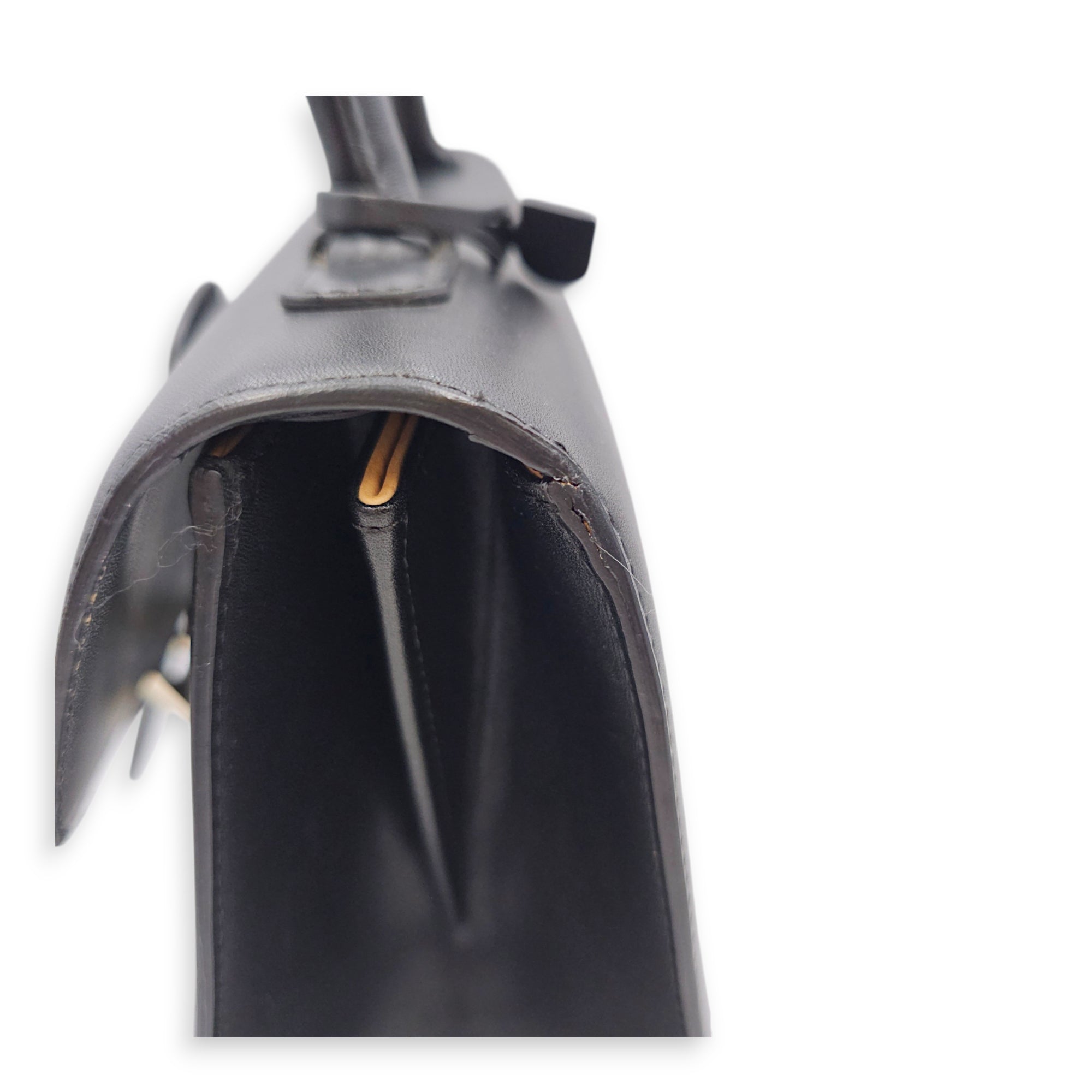 Brillant MM 28cm Black Top Handle Bag in Calfskin Silver hardware CL2607-22608 8