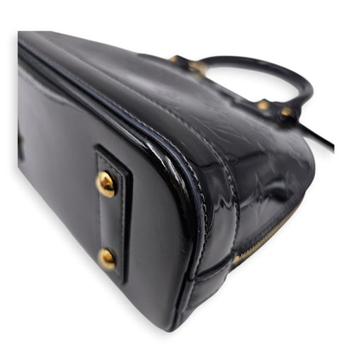 Alma BB Black Crossbody Bag in Monogram Vernis Leather Gold hardware CL2607-22612 11