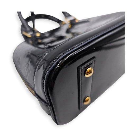 Alma BB Black Crossbody Bag in Monogram Vernis Leather Gold hardware CL2607-22612 10