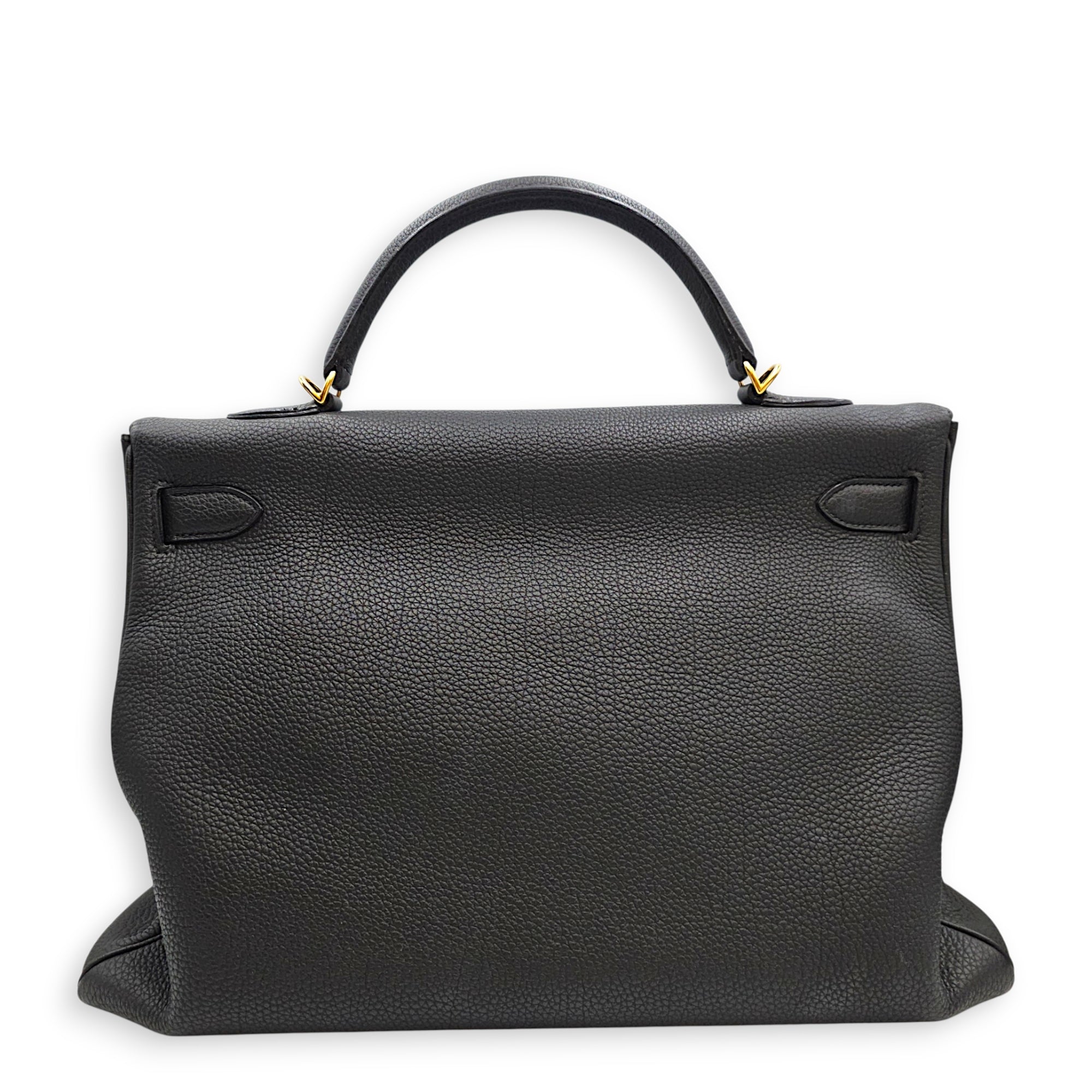 Kelly 40 Noir in Togo Gold hardware CL2607-22615 2