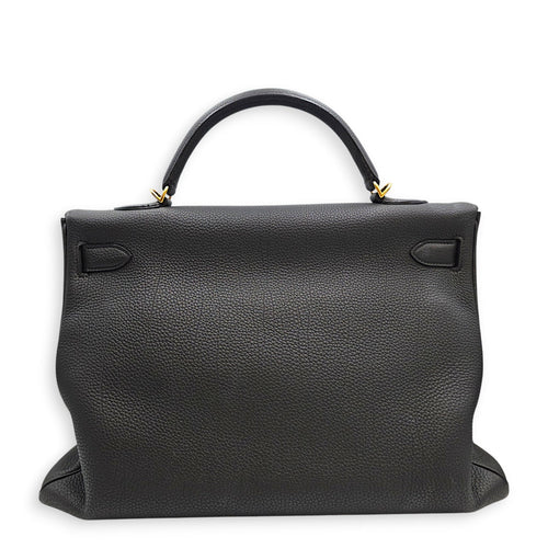Kelly 40 Noir in Togo Gold hardware CL2607-22615 2