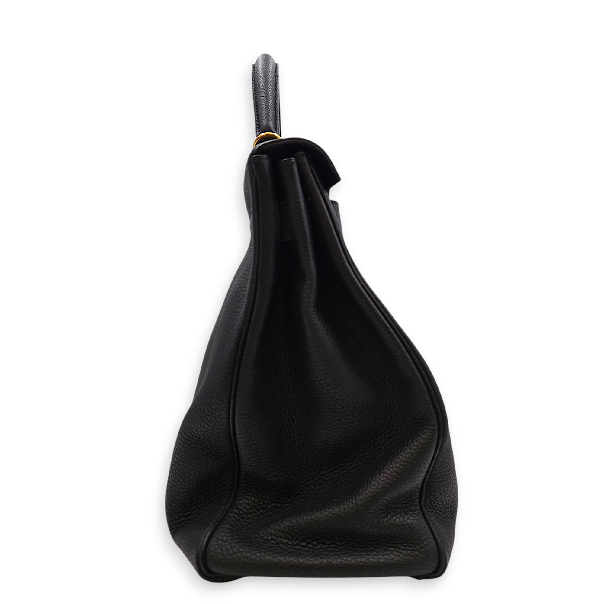 Kelly 40 Noir in Togo Gold hardware CL2607-22615 3