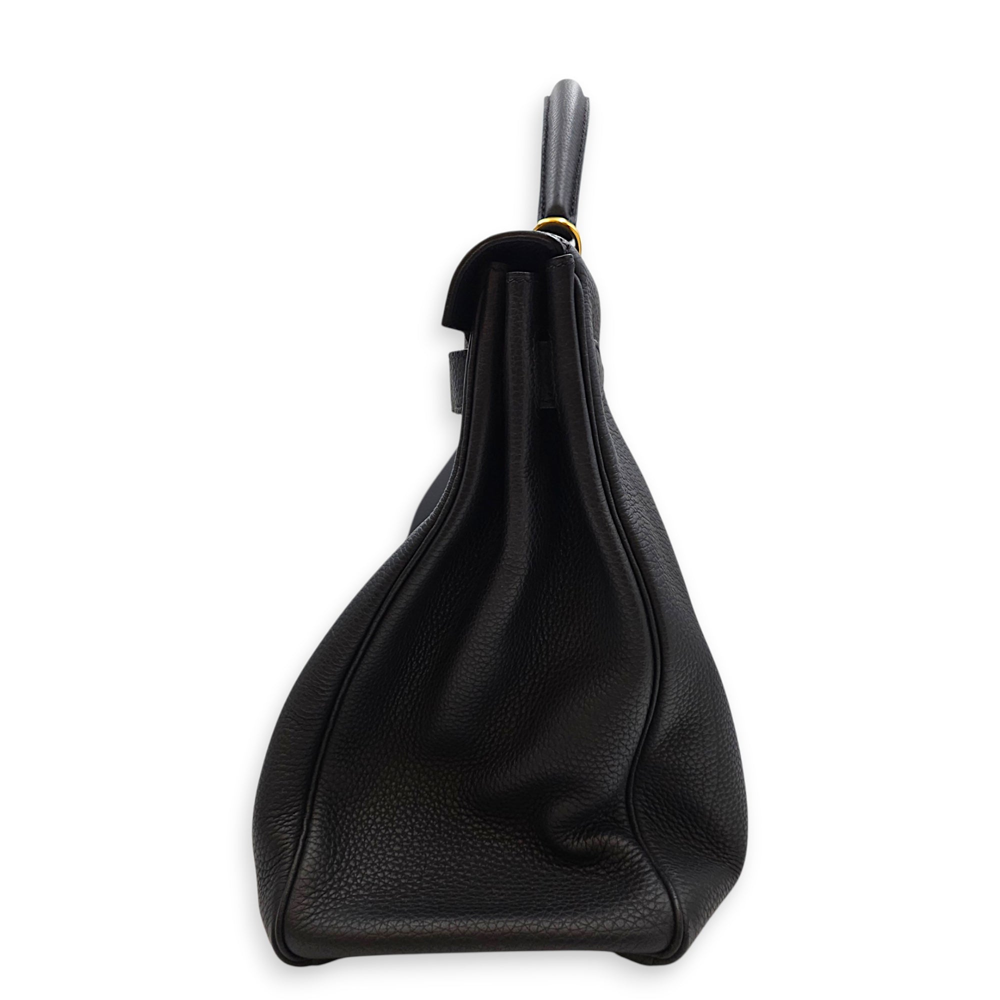 Kelly 40 Noir in Togo Gold hardware CL2607-22615 4