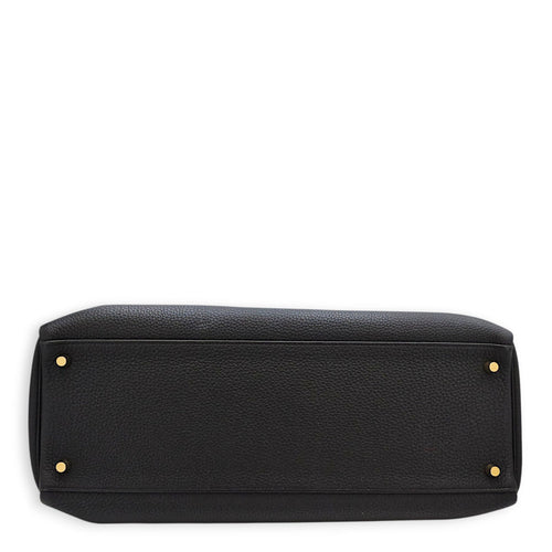 Kelly 40 Noir in Togo Gold hardware CL2607-22615 5