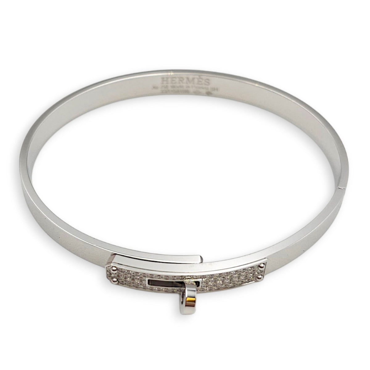 Kelly PM, 61 Diamonds, 0.36 Carat SH Semi Bracelet in White Gold Hardware