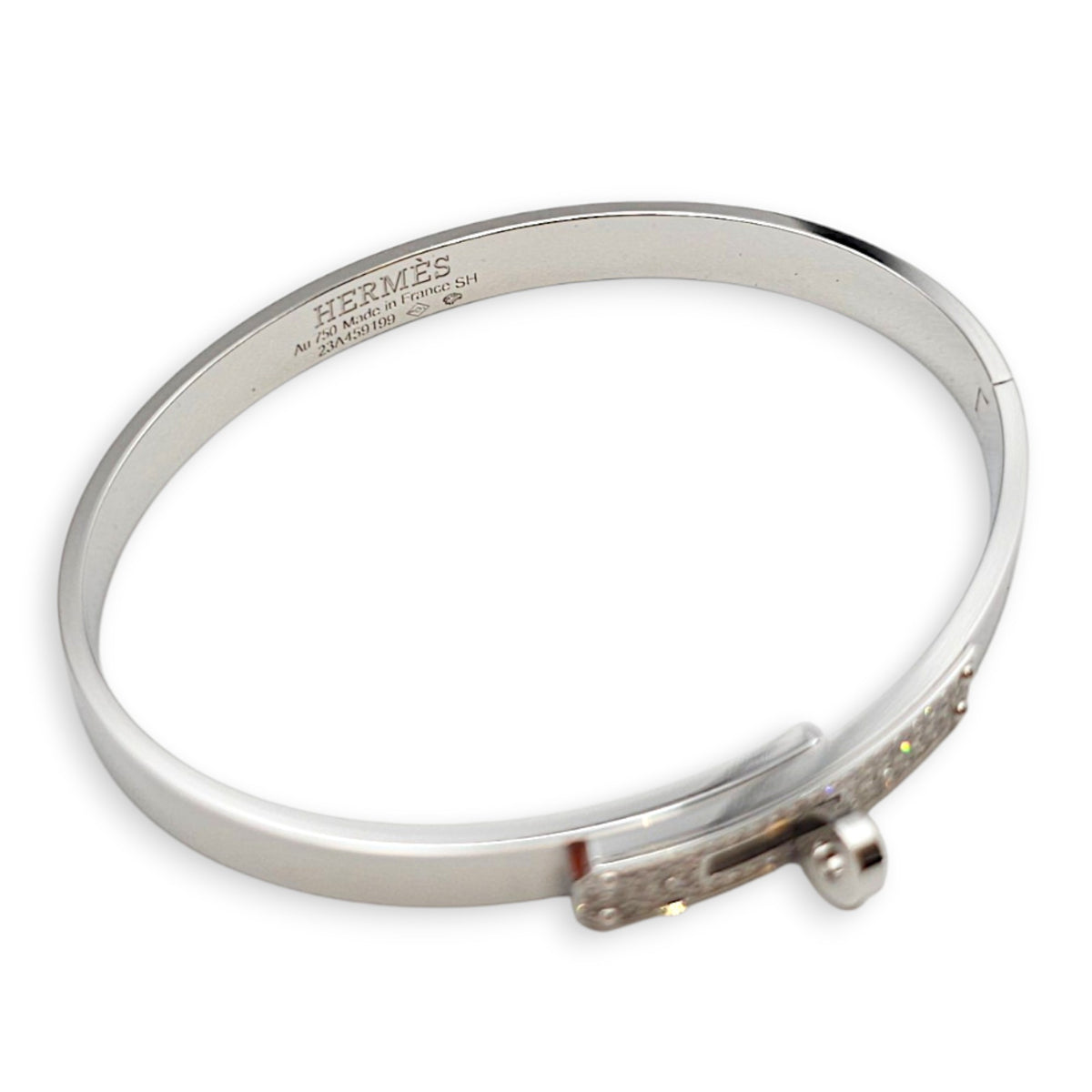 Kelly PM, 61 Diamonds, 0.36 Carat SH Semi Bracelet in White Gold Hardware