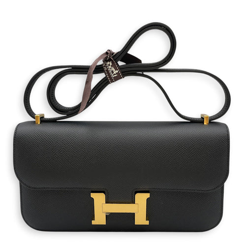 Constance Elan Black in Epsom Gold hardware CL2607-22619 1