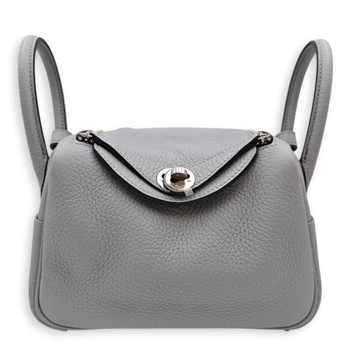 Lindy II Mini Gris Pantin  in Clemence Palladium hardware CL2607-22621 1