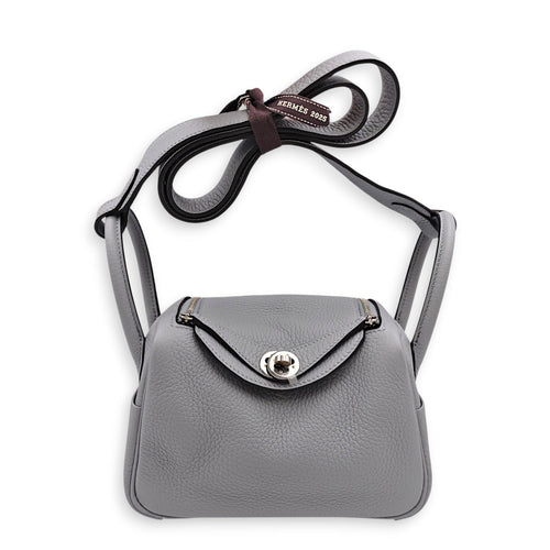 Lindy II Mini Gris Pantin  in Clemence Palladium hardware CL2607-22621 3