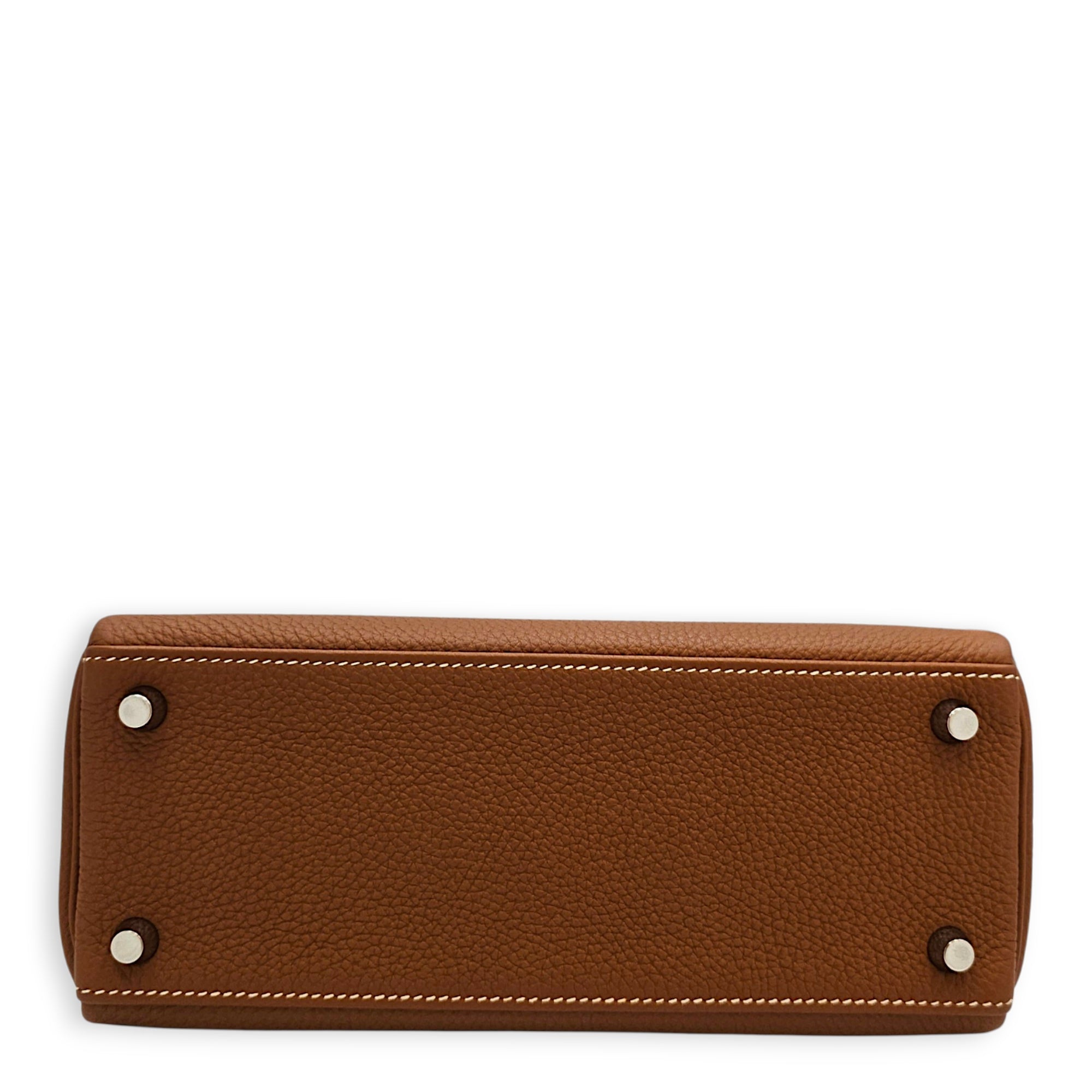 Kelly 25 Gold in Togo Palladium hardware CL2607-22629 5