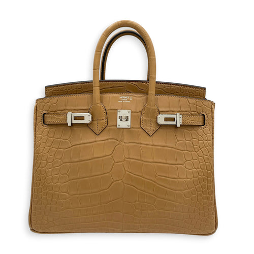Birkin 25 Chai in Matte Alligator Palladium hardware