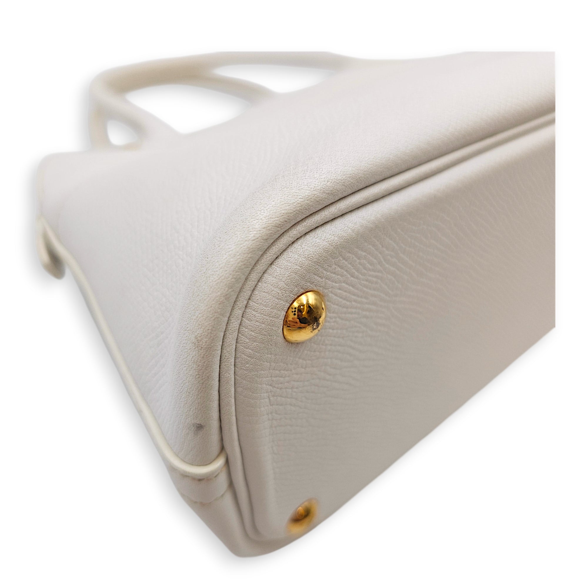 Bolide 27 Blanc in Epsom Gold hardware CL2607-22637 13