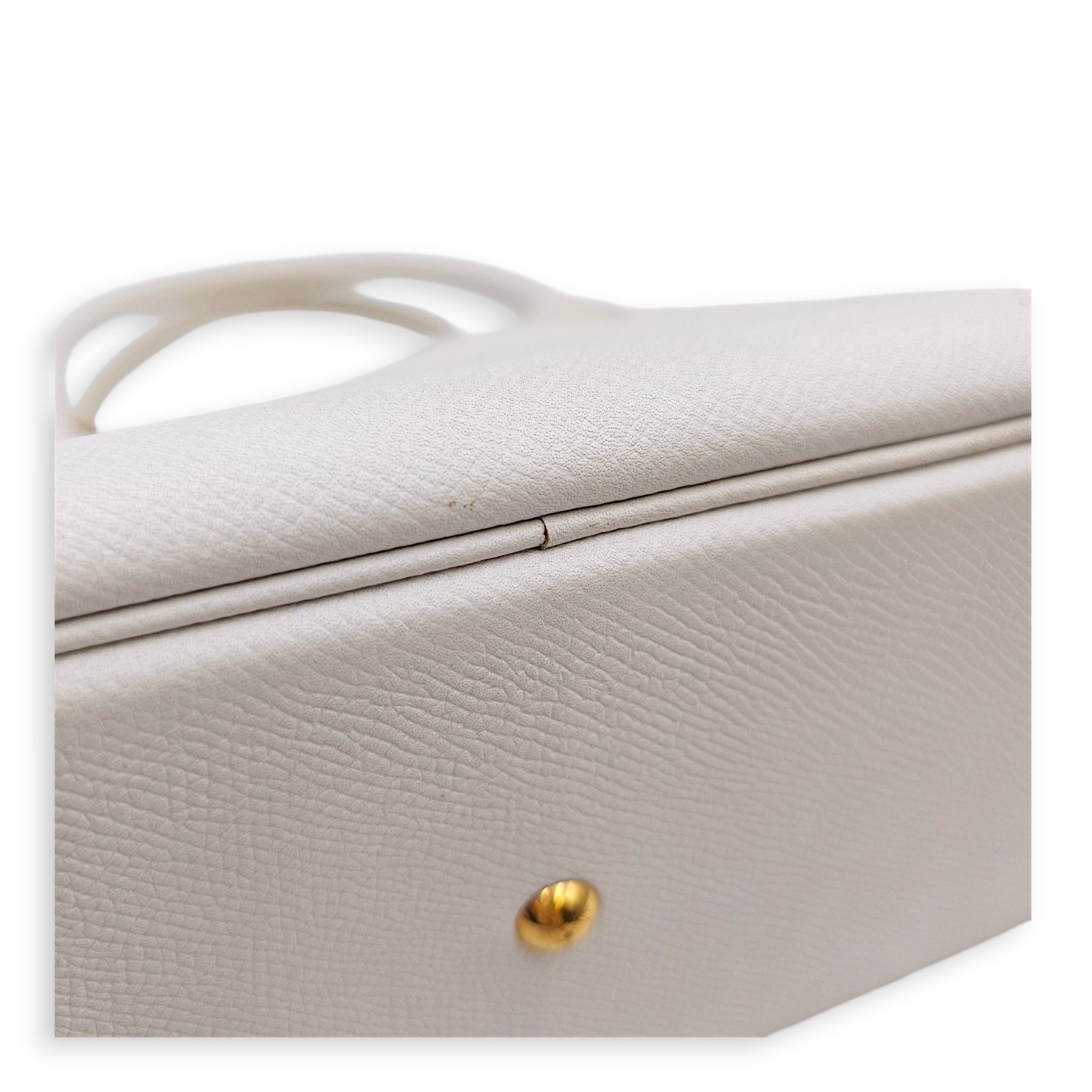 Bolide 27 Blanc in Epsom Gold hardware CL2607-22637 11