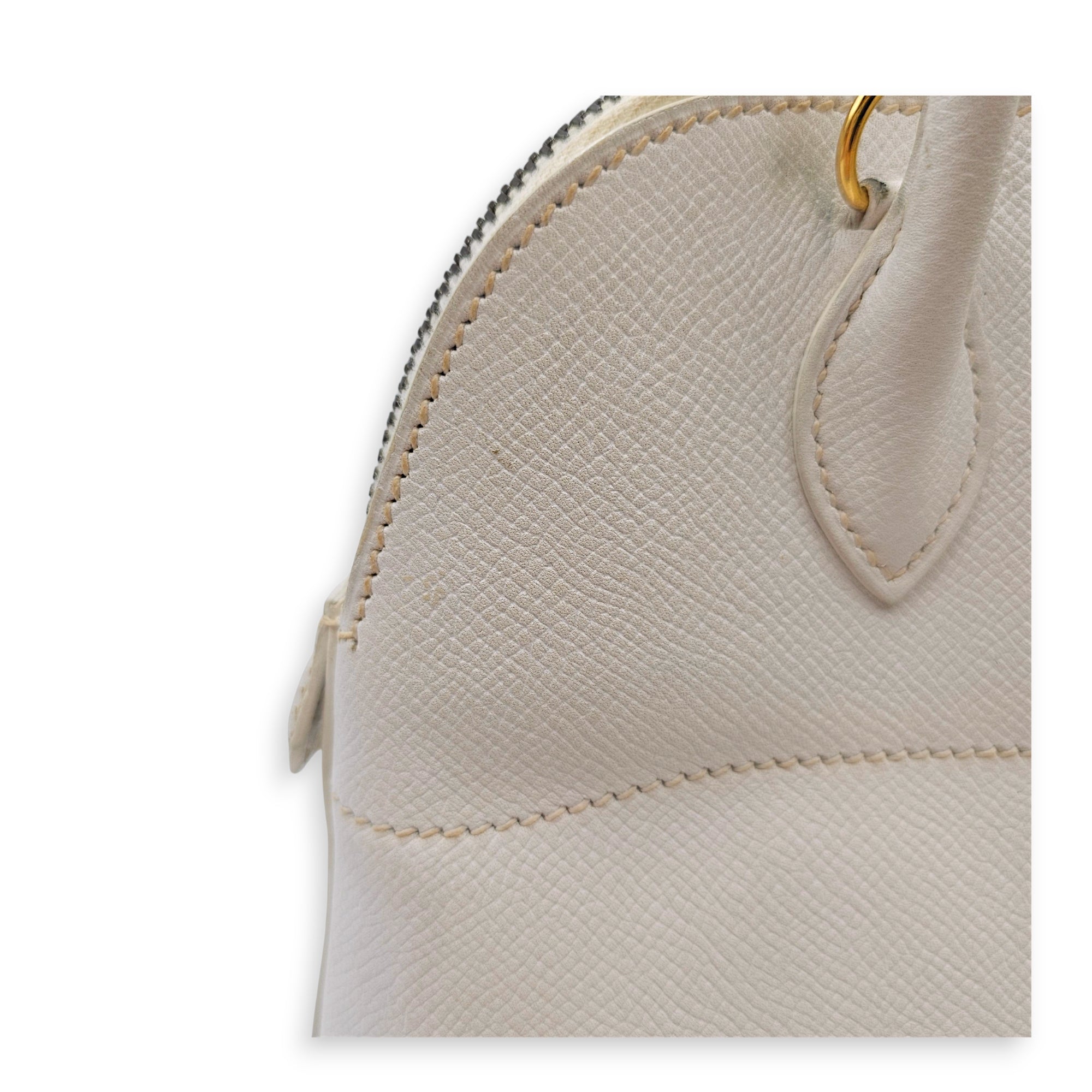 Bolide 27 Blanc in Epsom Gold hardware CL2607-22637 17
