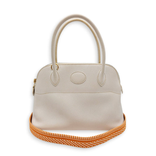 Bolide 27 Blanc in Epsom Gold hardware CL2607-22637 1