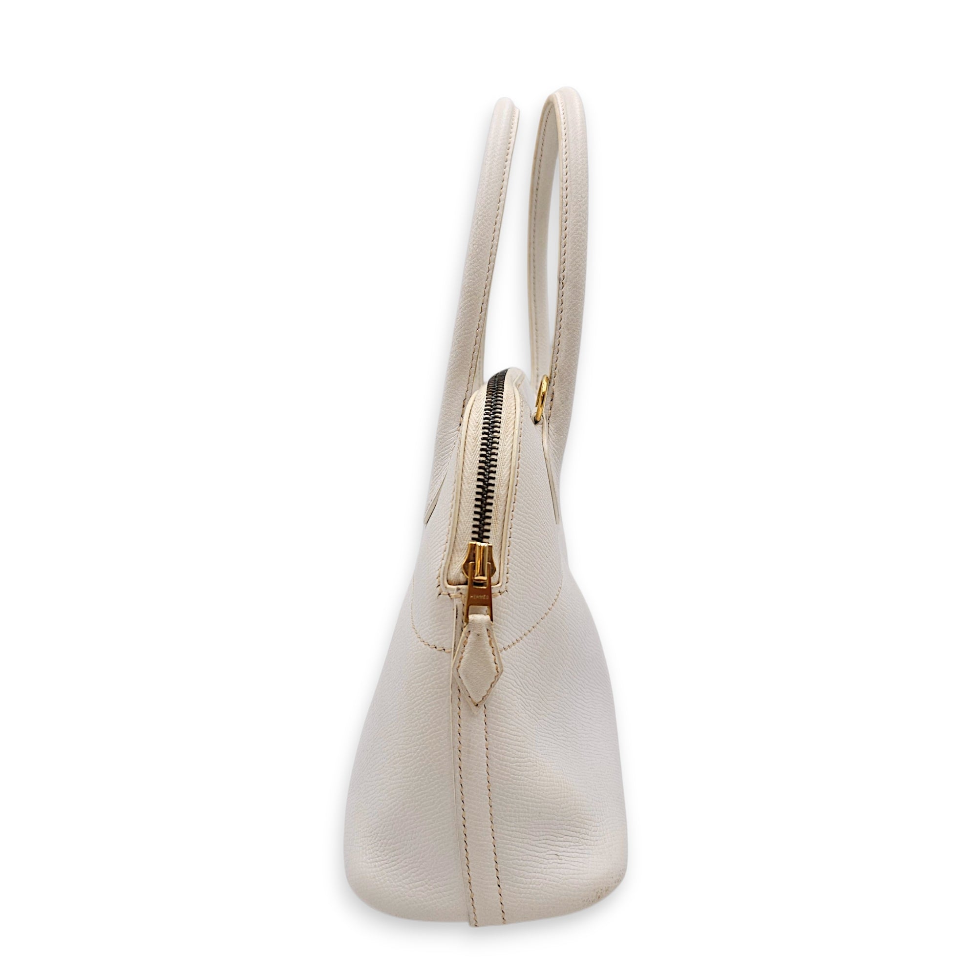 Bolide 27 Blanc in Epsom Gold hardware CL2607-22637 4
