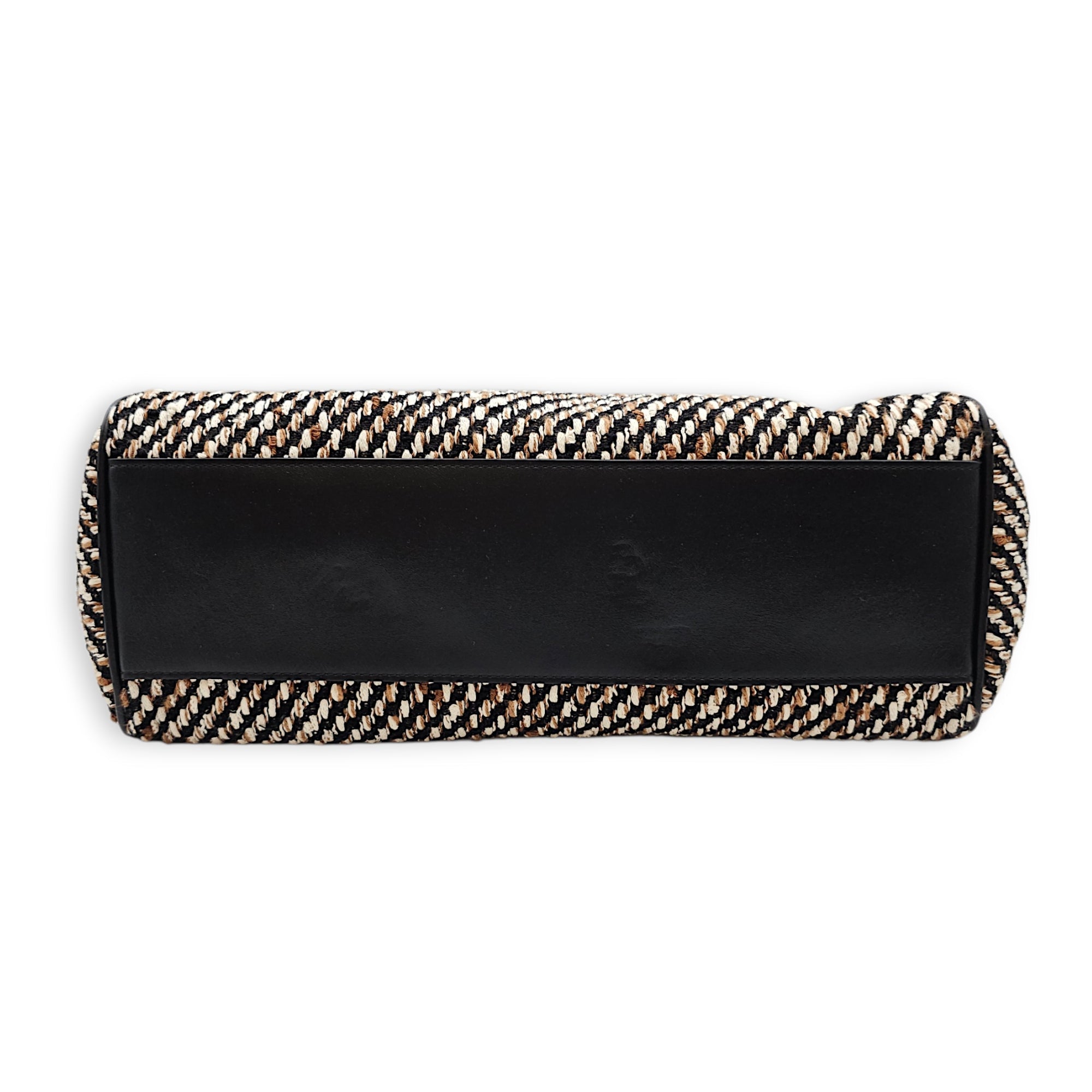 "Urban Essential " East West Shopping Tote Small Black Shoulder Bag in tweed Gold hardware CL2607-22645 5