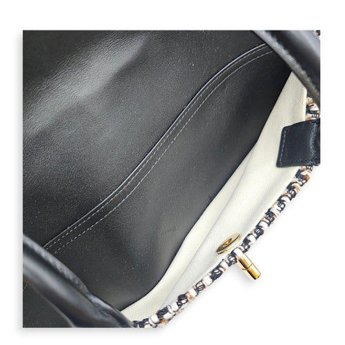 "Urban Essential " East West Shopping Tote Small Black Shoulder Bag in tweed Gold hardware CL2607-22645 7