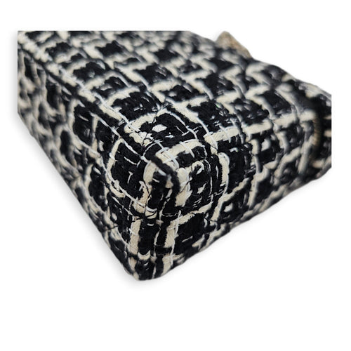 Vanity  Black Crossbody Bag in Tweed Gold hardware CL2607-22646 10