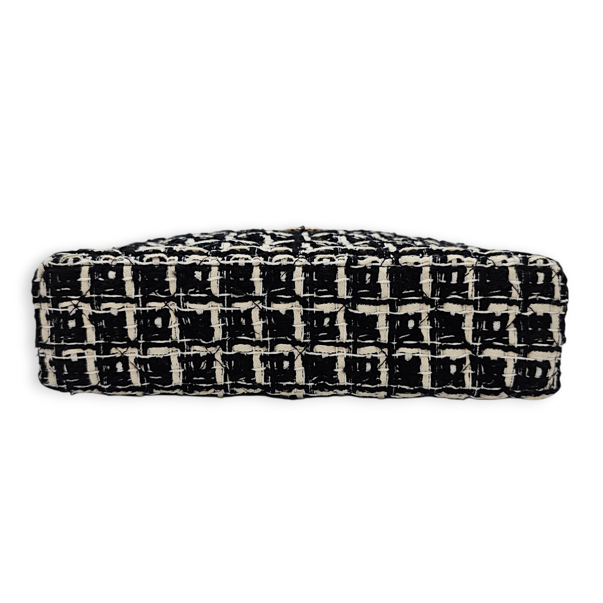 Vanity  Black Crossbody Bag in Tweed Gold hardware CL2607-22646 5