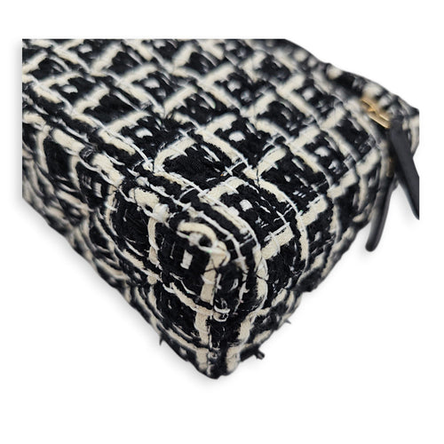 Vanity  Black Crossbody Bag in Tweed Gold hardware CL2607-22646 8