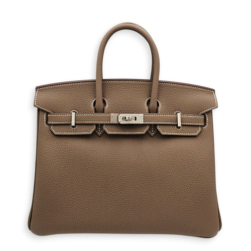 Birkin 25 Etoupe in Togo Palladium hardware CL2607-22648 1