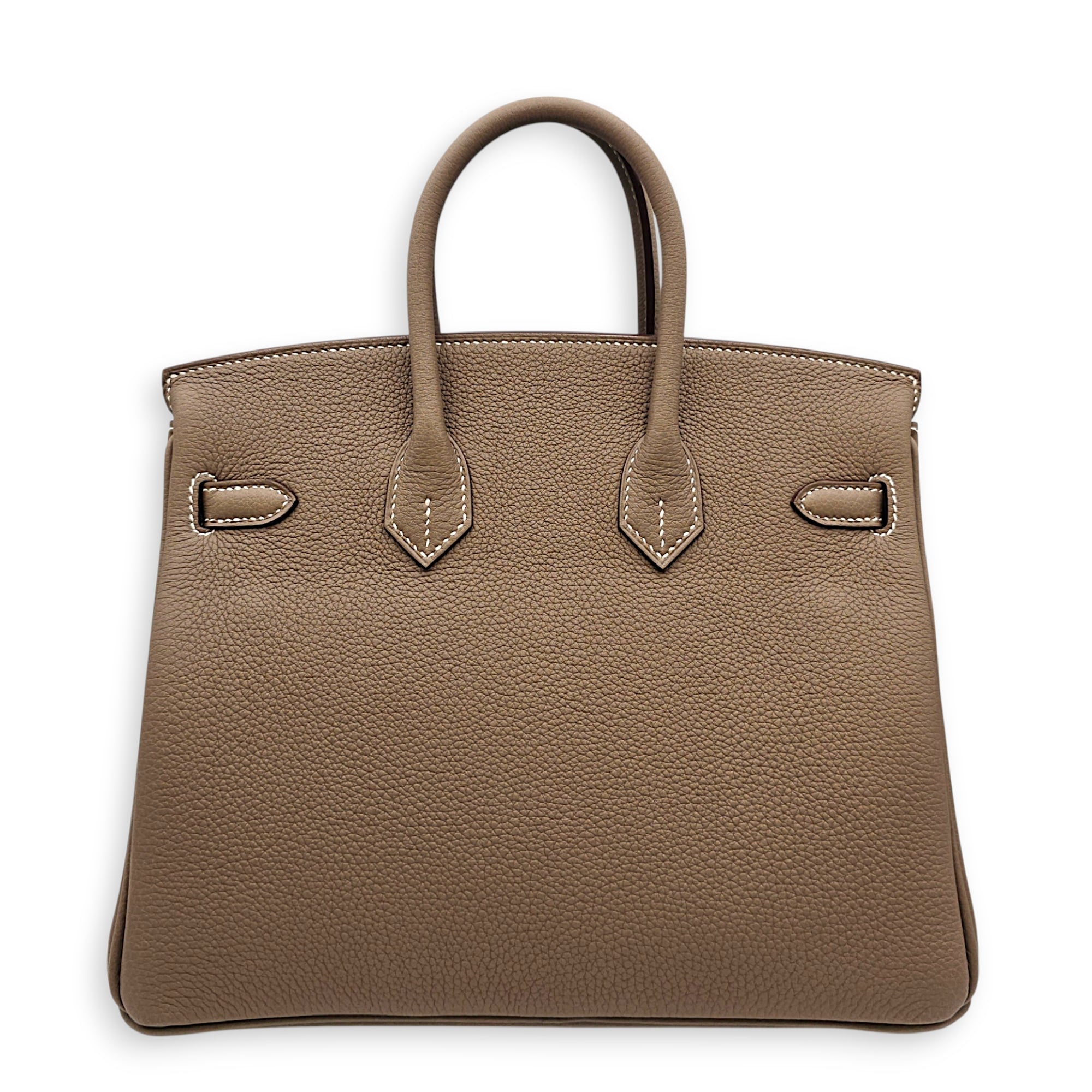 Birkin 25 Etoupe in Togo Palladium hardware CL2607-22648 2