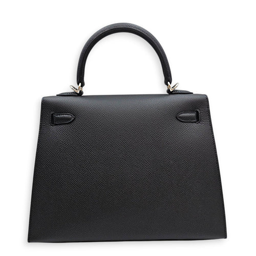 Sellier Kelly 25 Black in Epsom Palladium hardware CL2607-22649 2
