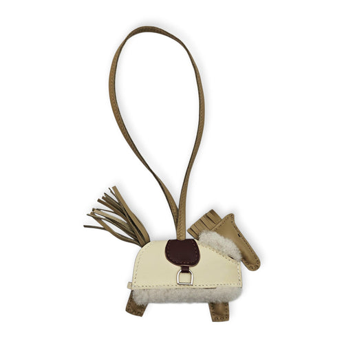 Rodeo Robeo Pluch PM Craie/Terre/Beige Marfa Bag Accessory in Swift Palladium hardware CL2607-22652 2