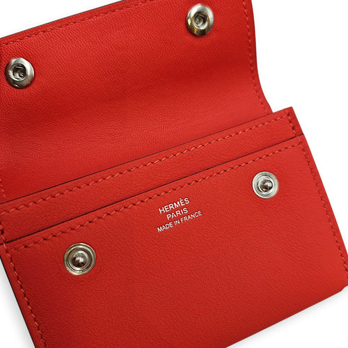 Hermesnap  Orangefield Card Holder in Swift Enamel hardware CL2607-22655 4