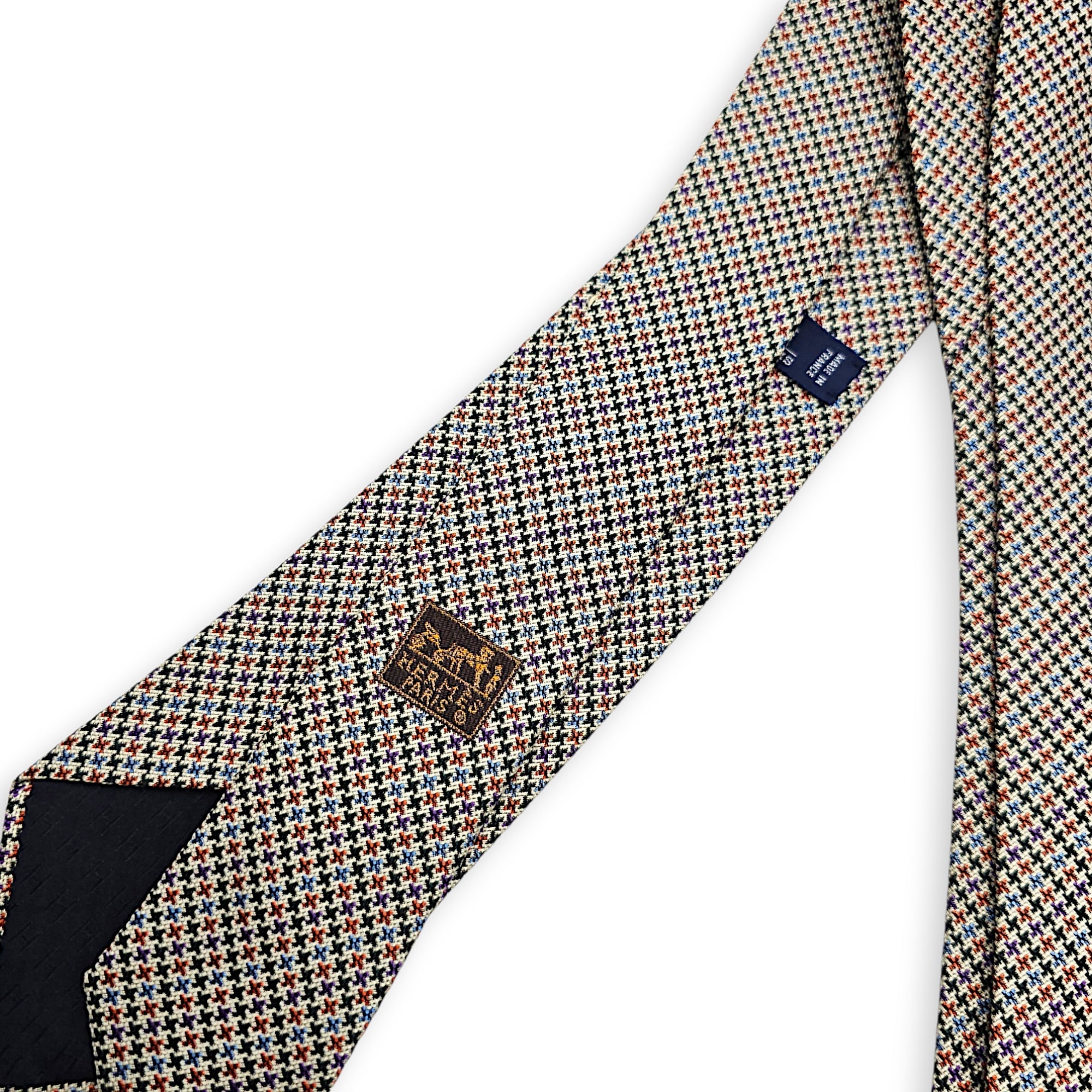 Cravate Ephemere Ivoire/Orange/Bleu Tie CL2607-22657 3