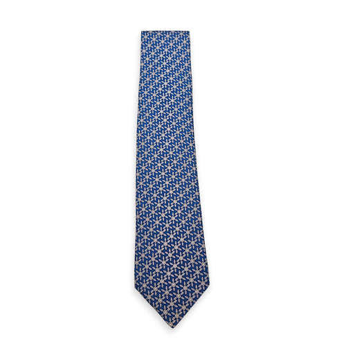 Cravate Twill Chambord Blue/Craie/Rose Tie CL2607-22659 1