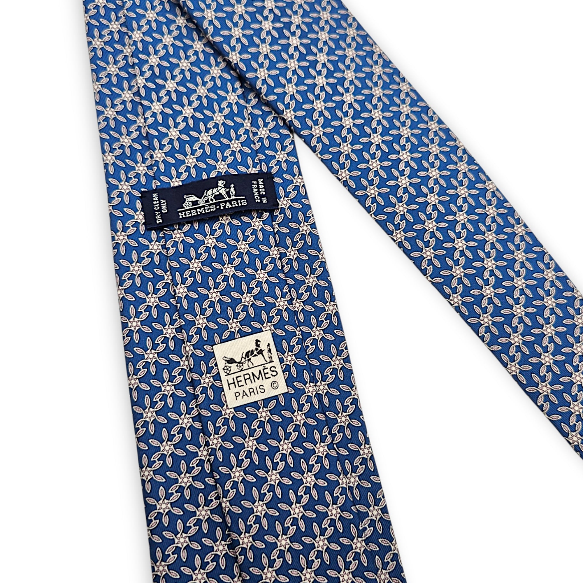 Cravate Twill Chambord Blue/Craie/Rose Tie CL2607-22659 3