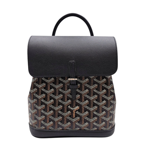Le Sac Alpin Mini Black Backpack in Canvas Silver hardware CL2607-22666 1