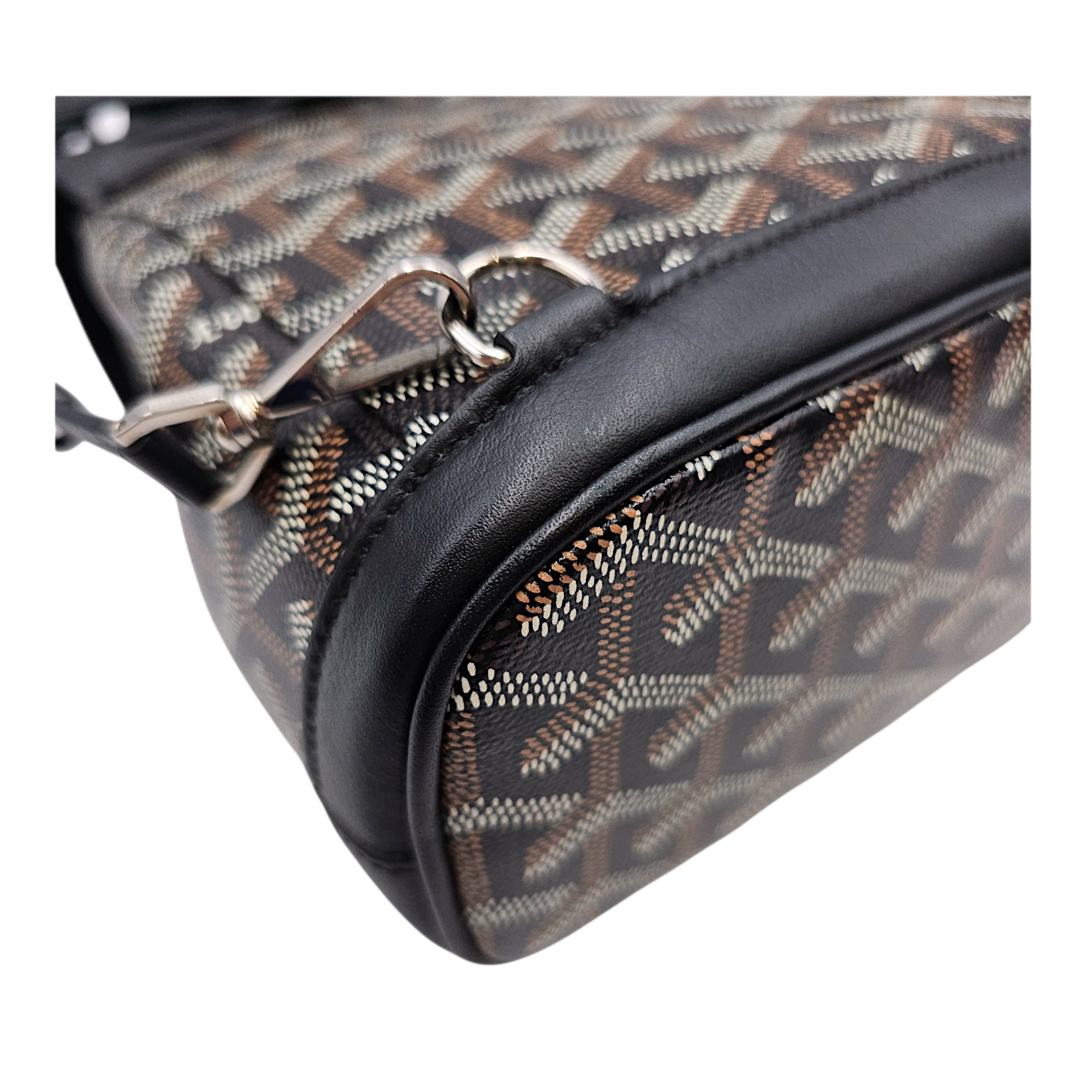 Le Sac Alpin Mini Black Backpack in Canvas Silver hardware CL2607-22666 10