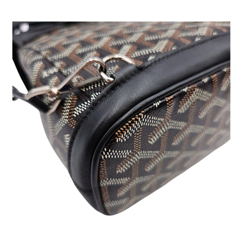Le Sac Alpin Mini Black Backpack in Canvas Silver hardware CL2607-22666 10
