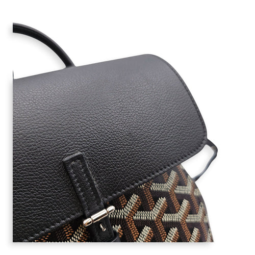 Le Sac Alpin Mini Black Backpack in Canvas Silver hardware CL2607-22666 12