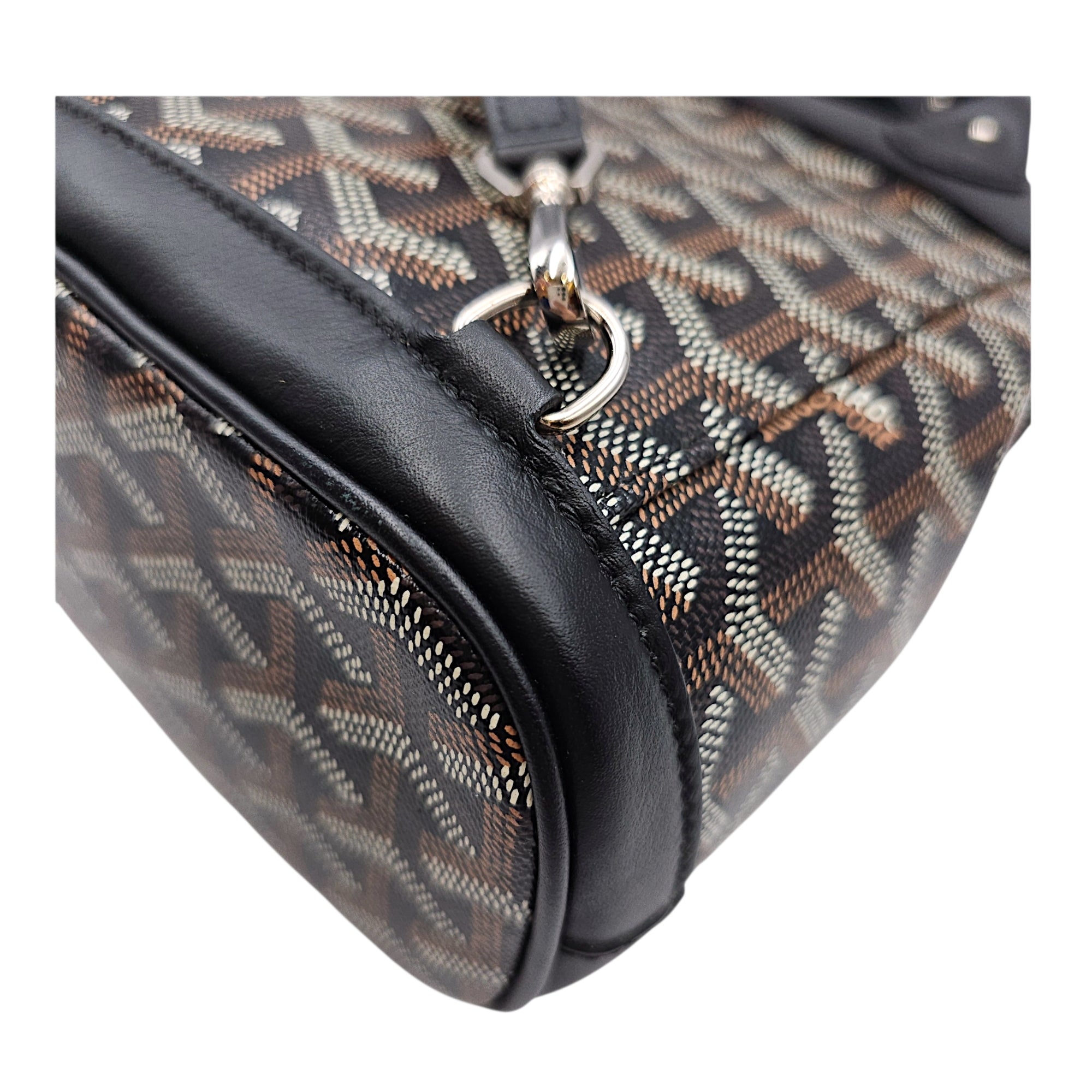 Le Sac Alpin Mini Black Backpack in Canvas Silver hardware CL2607-22666 7