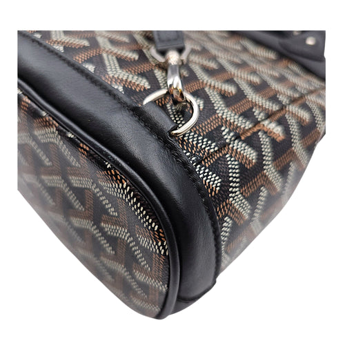 Le Sac Alpin Mini Black Backpack in Canvas Silver hardware CL2607-22666 7