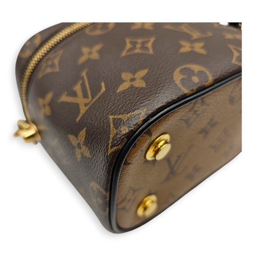 Reverse Monogram Vanity Case PM Brown Crossbody Bag in Canvas Gold hardware CL2607-22668 10