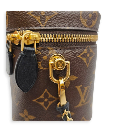 Reverse Monogram Vanity Case PM Brown Crossbody Bag in Canvas Gold hardware CL2607-22668 12